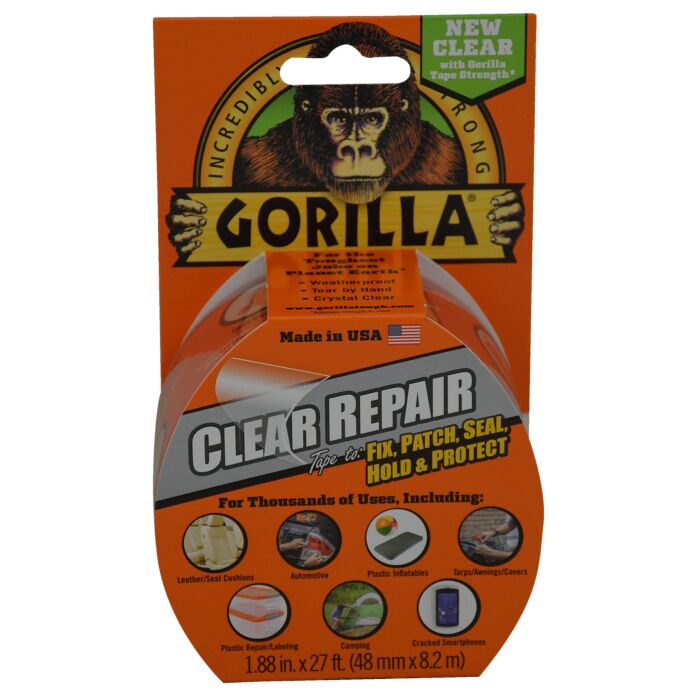Gorilla Crystal Clear Duct Tape (Clear) 1.88 in. x 9 yd