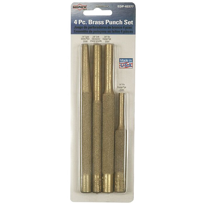 Mayhew Tools Brass Punch Mayhew 4pc Set