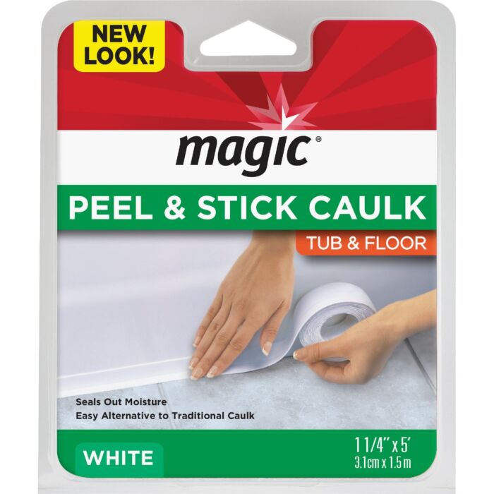 Magic Peel & Stick Caulk Strip (White) 1-1/4 in. x 5 ft