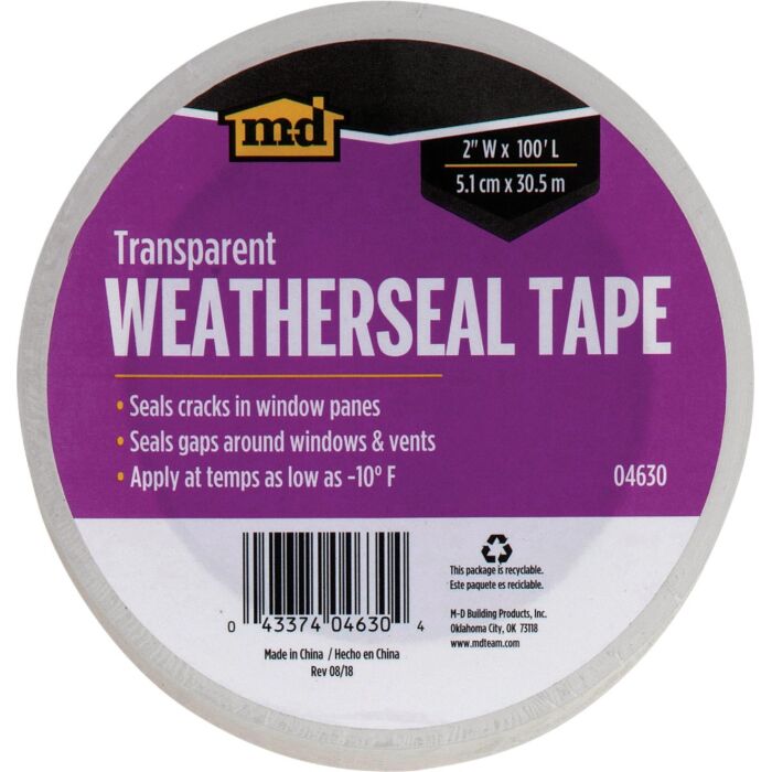M-D Building Products 100 Ft. Transparent Weatherseal Tape for Windows & Vents