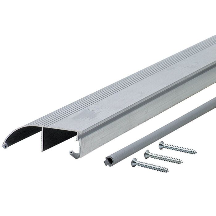 M-D Building Products 3-3/8 In. x 1 In. x 36 In. Silver Aluminum and Vinyl High-Profile Outswing Door Threshold