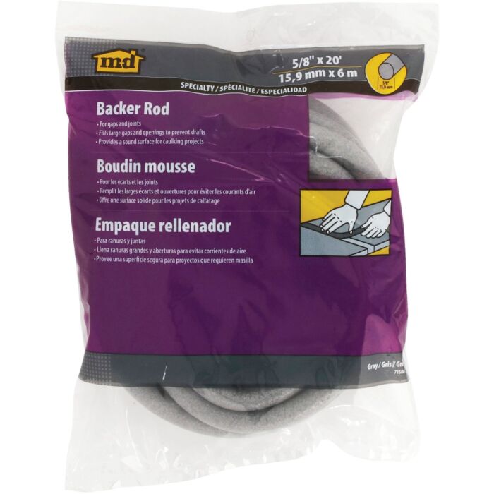 M-D Building Products 20 Ft. Gray Foam Backer Rod for Large 5/8 In. Gaps and Joints