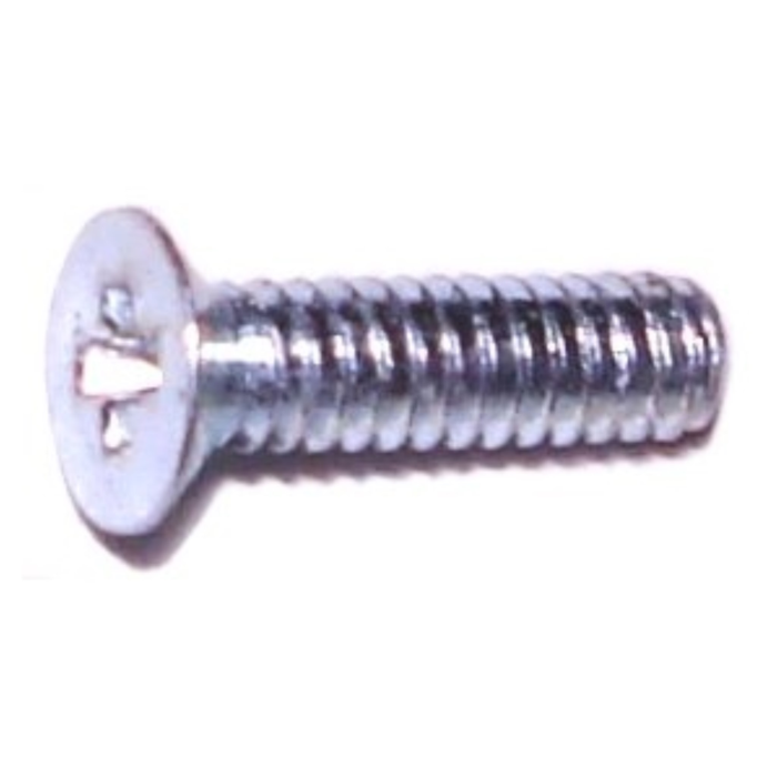1.6mm - 0.35 x 6 mm Phillips Flat Head, Machine Screw, Zinc 