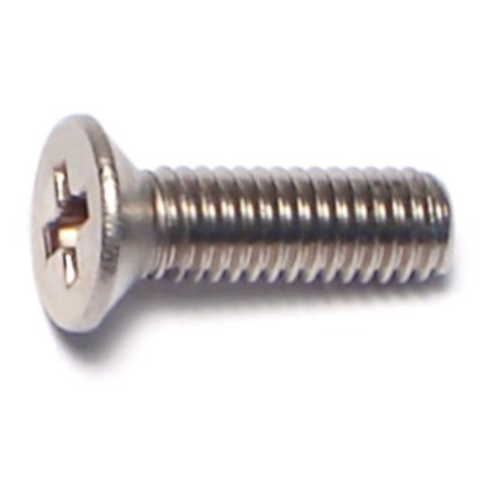 3 mm - 0.50 x 10 mm Machine Screw, Phillips Flat Head, Zinc 
