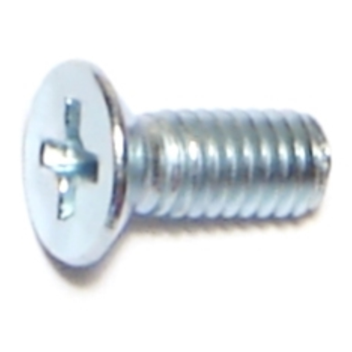 4 mm - 0.70 x 10 mm Phillips Flat Head, Machine Screw, Zinc 