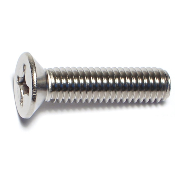 6 mm - 1.00 x 25 mm Machine Screw, Phillips Flat Head, Stainless Steel 