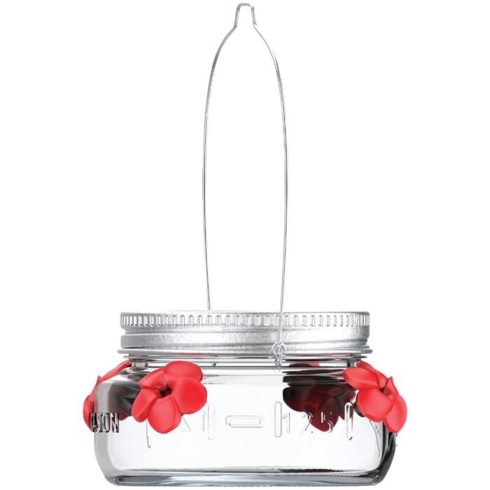 Nature's Way Glass Mason Jar Hummingbird Feeder - 6 oz
