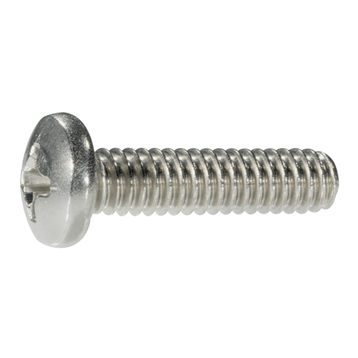 1/4"-20 x 1" Phillips Pan Head, Machine Screw, Stainless Steel 