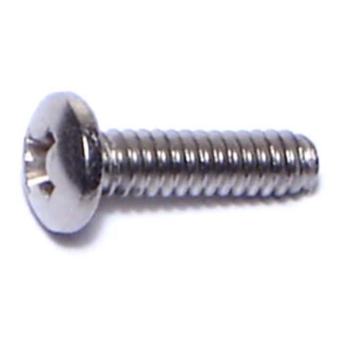 6-32 x 1/2" Phillips Pan Head, Machine Screw, Stainless Steel 