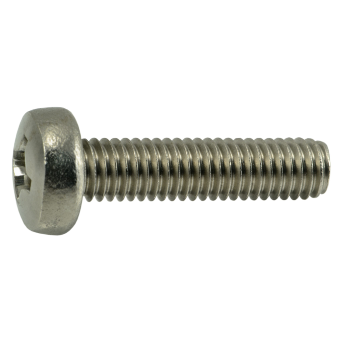 6 mm - 1.00 x 25 mm Machine Screw, Phillips Pan Head, Zinc 