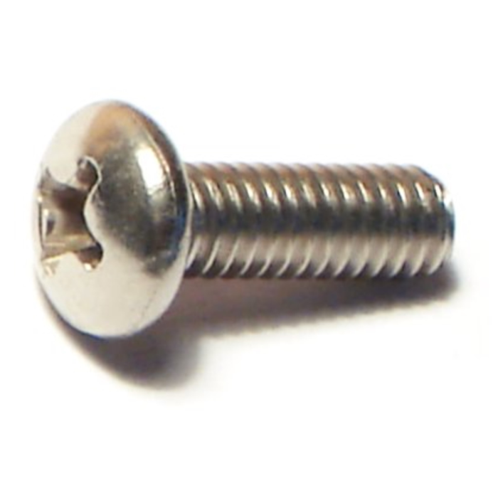 8-32 x 1/2" Phillips Pan Head, Machine Screw, Stainless Steel 
