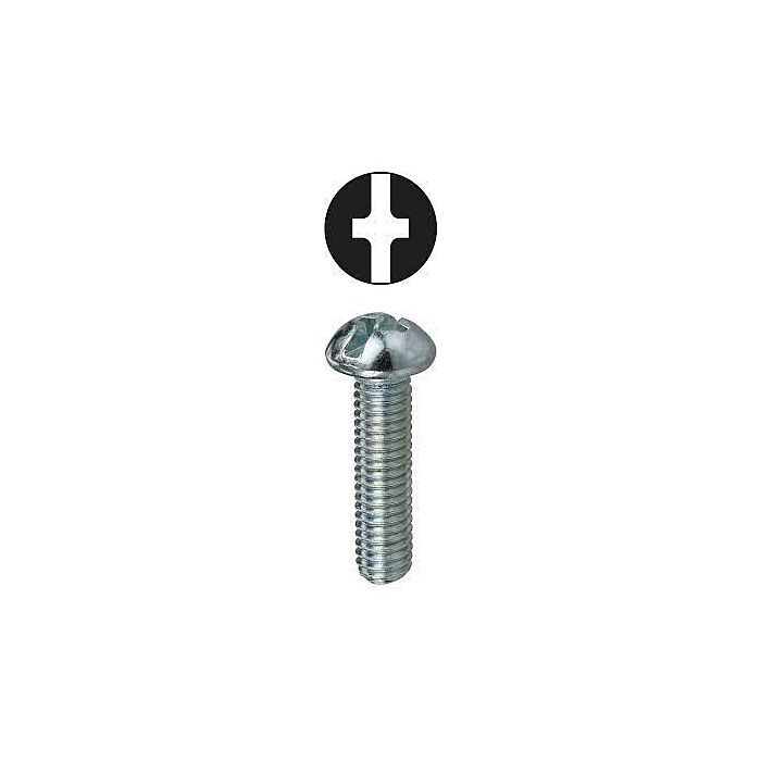 Titan™ #10-32 1/2 in Round Head Slotted/Phillips Machine Screw