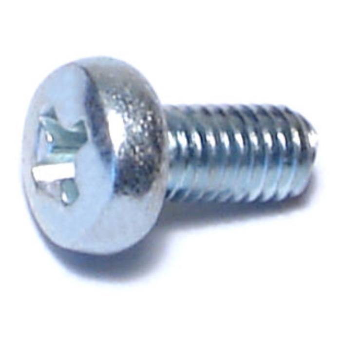 3 mm - 0.50 x 6 mm Phillips Pan Head, Machine Screw, Zinc 