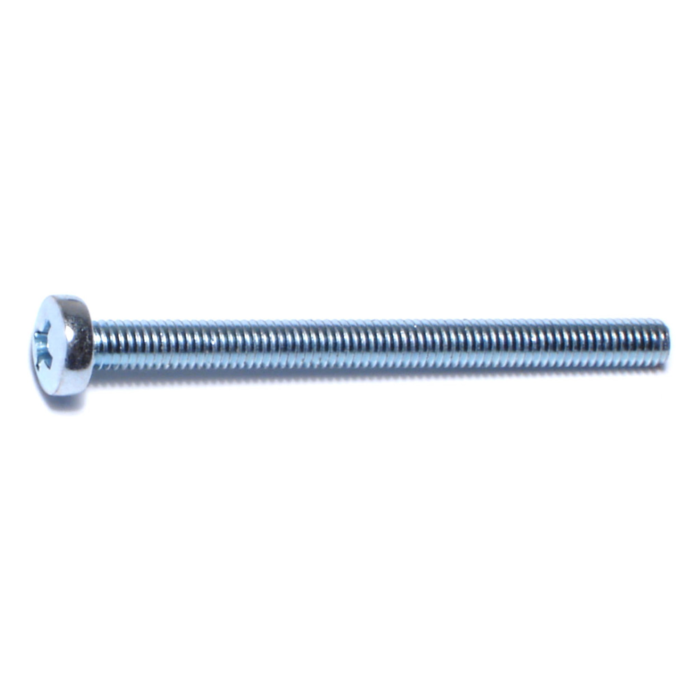4 mm - 0.70 x 50 mm Phillips Pan Head, Machine Screw, Zinc 