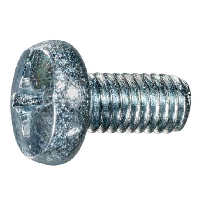 6 mm - 1.00 x 12 mm Phillips Pan Head, Machine Screw, Zinc 