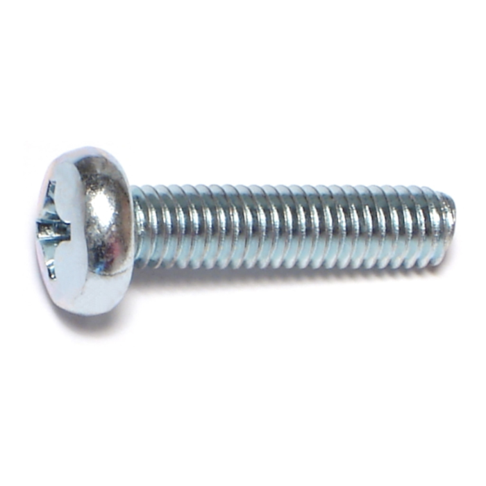 6 mm - 1.00 x 25 mm Phillips Pan Head, Machine Screw, Zinc 