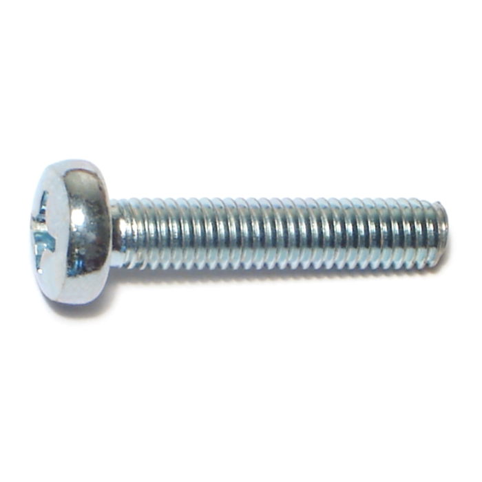 6 mm - 1.00 x 30 mm Phillips Pan Head, Machine Screw, Zinc 