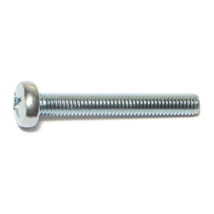6 mm - 1.00 x 45 mm Phillips Pan Head, Machine Screw, Zinc 