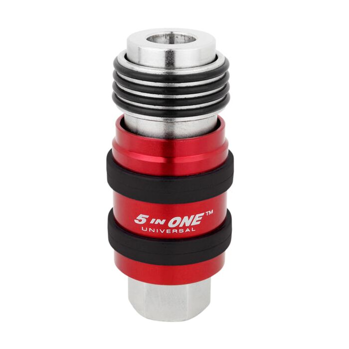 Milton 5 in ONE™ 1/2 in FNPT 120 psi Universal Safety Quick-Connect Exhaust Coupler