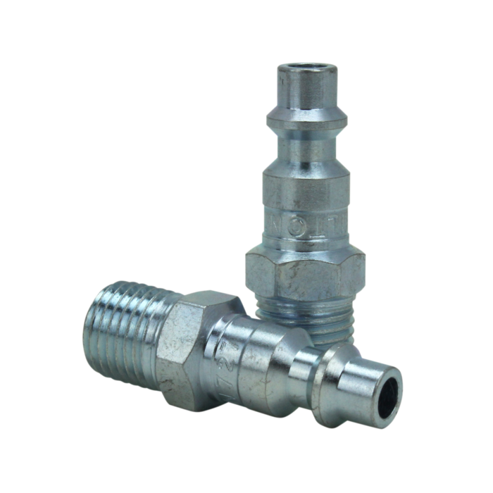 Milton Industrial Air Plug, M-STYLE®, 1/4" MNPT, Air Compressor Fitting, Air Hose Quick Connect Fitting, S-727 (2pk)