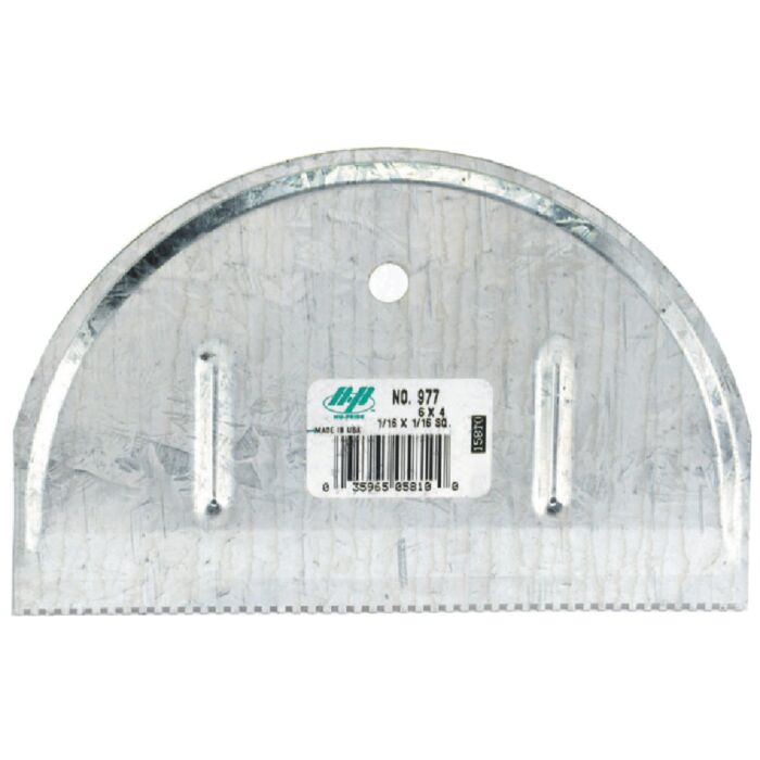 Marshalltown QLT 1/16 In. Square-Notch Half Moon Adhesive Spreader