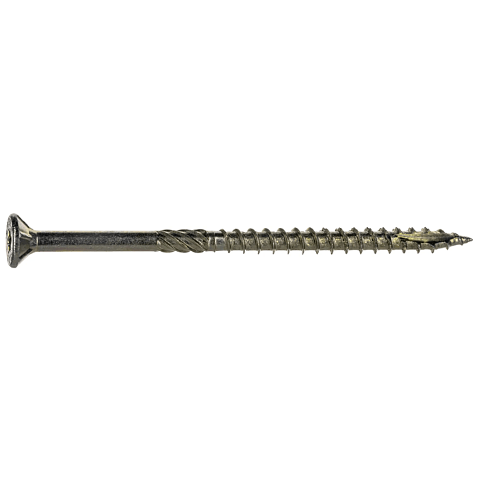 #10 x 3-1/2" Star Flat Head, Wood Screw, Yellow Zinc (Bulk Box 1 lb)