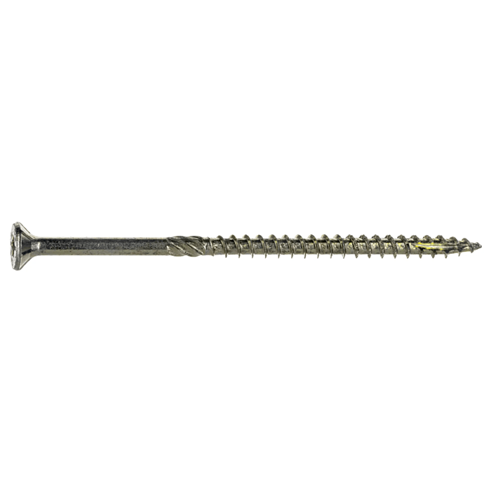 #10 x 4" Star Flat Head, Wood Screw, Yellow Zinc (Bulk Box 1 lb)