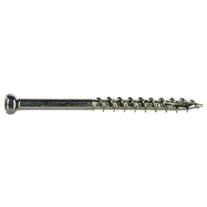 #8 x 2" Star Drive, Trim Head Screw, Yellow Zinc (Bulk Box 1 lb)