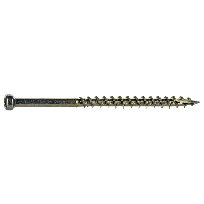 #8 x 2-1/2" Star Drive, Trim Head Screw, Yellow Zinc (Bulk Box 1 lb)