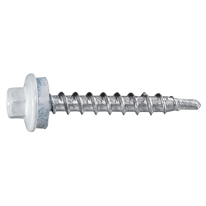 #10-14 x 1-1/2" Roof Screw, White (Bulk Box 86 pc)