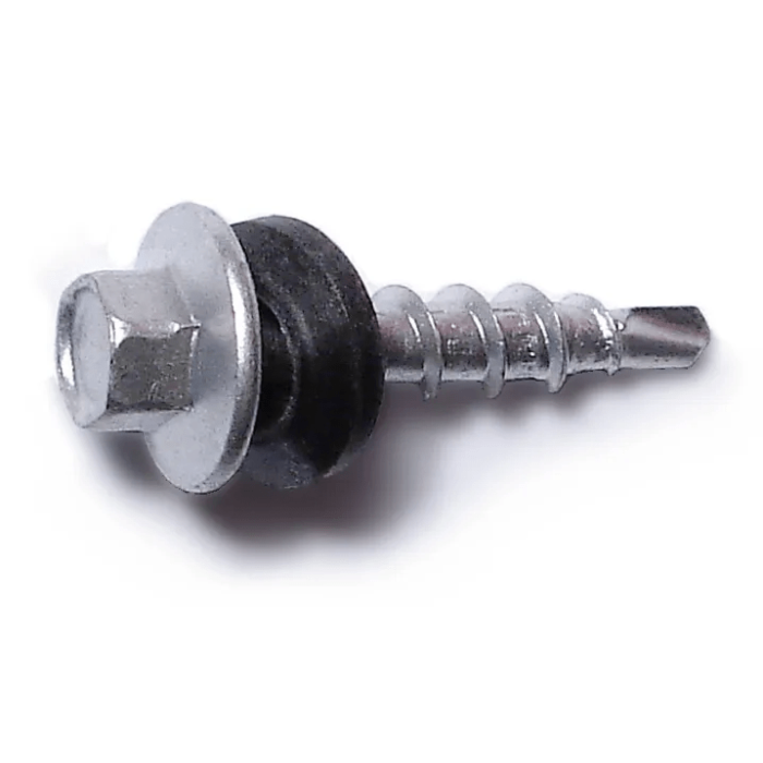 #10-14 x 1" Roof Screw, Silver (Bulk Box 109 pc)