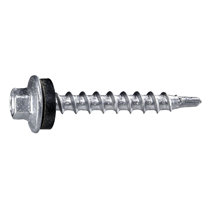 #10-14 x 1-1/2" Roof Screw, Silver (Bulk Box 86 pc)
