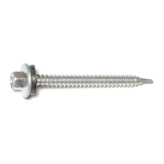 #10-14 x 2" Roof Screw, Silver (Bulk Box 72 pc)