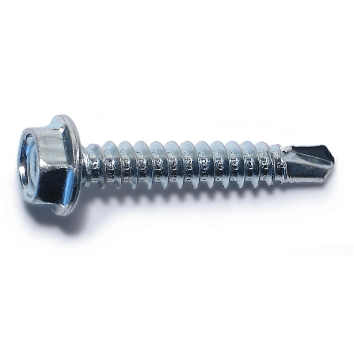 #8 x 1" Slotted Hex Washer Head, Self-Drilling Screw, Zinc (Bulk Box 1 lb)