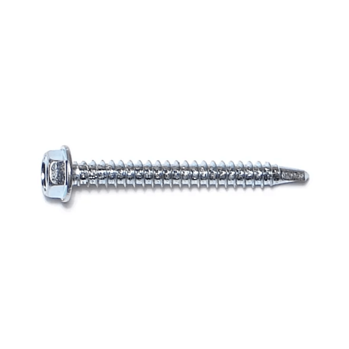 #8 x 1-1/2" Slotted Hex Washer Head, Self-Drilling Screw, Zinc (Bulk Box 1 lb)