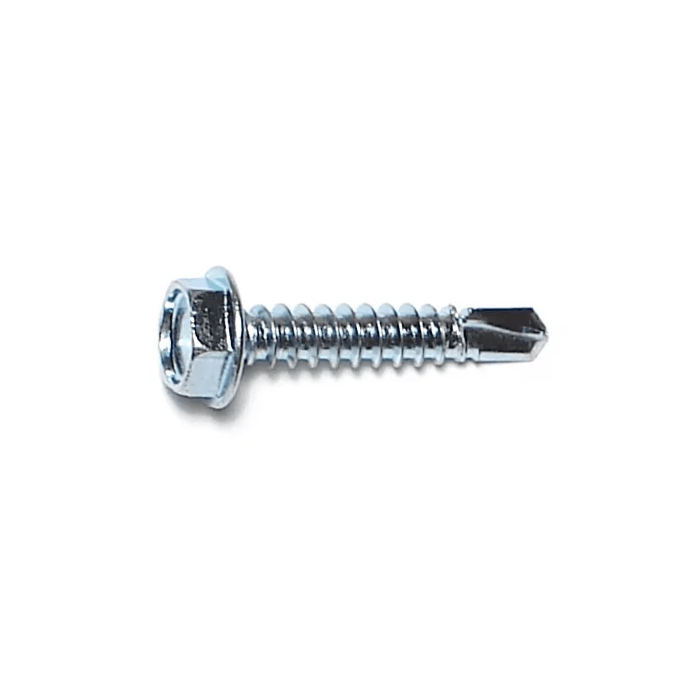 #10 x 1" Slotted Hex Washer Head, Self-Drilling Screw, Zinc (Bulk Box 1 lb)