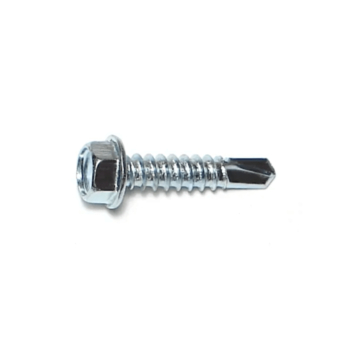#12 x 1" Slotted Hex Washer Head, Self-Drilling Screw, Zinc (Bulk Box 1 lb)