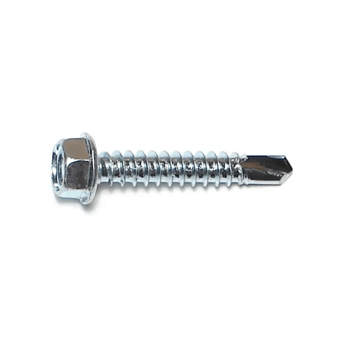 #12 x 1-1/4" Slotted Hex Washer Head, Self-Drilling Screw, Zinc (Bulk Box 1 lb)