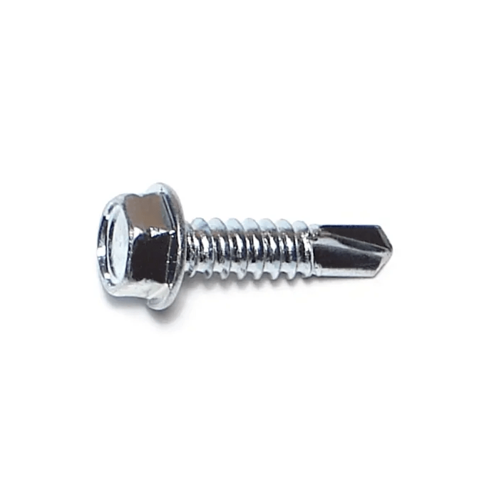 1/4" x 1" Slotted Hex Washer Head, Self-Drilling Screw, Zinc (Bulk Box 1 lb)