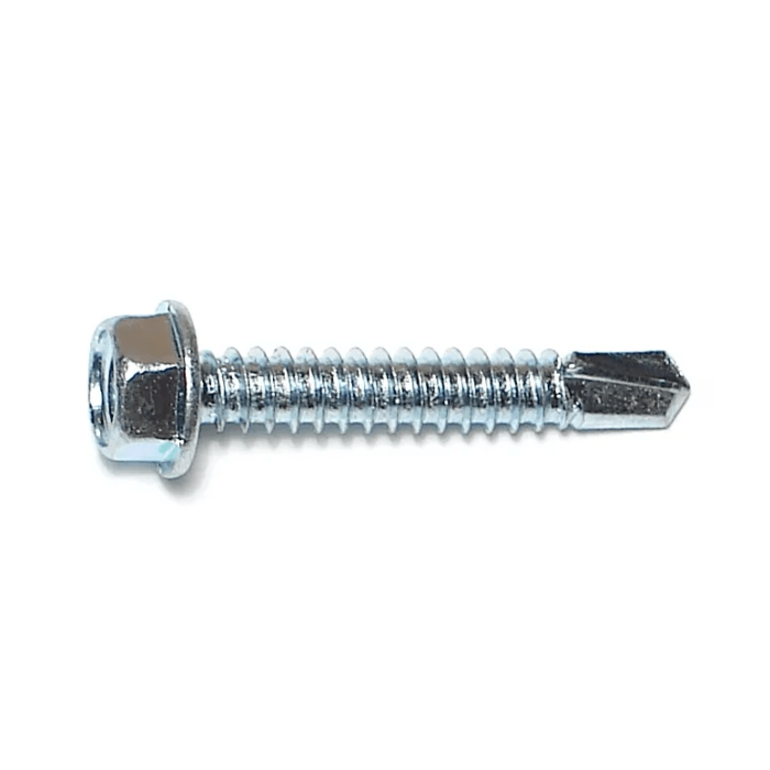 1/4" x 1-1/2" Slotted Hex Washer Head, Self-Drilling Screw, Zinc (Bulk Box 1 lb)