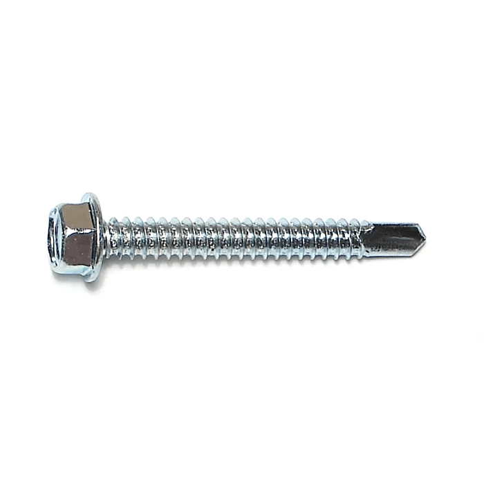 1/4" x 2" Slotted Hex Washer Head, Self-Drilling Screw, Zinc (Bulk Box 1 lb)