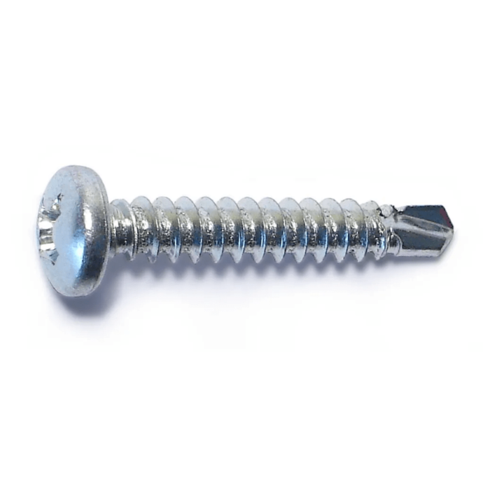 #8 x 1" Phillips Pan Head, Self-Drilling Screw, Zinc (Bulk Box 1 lb)