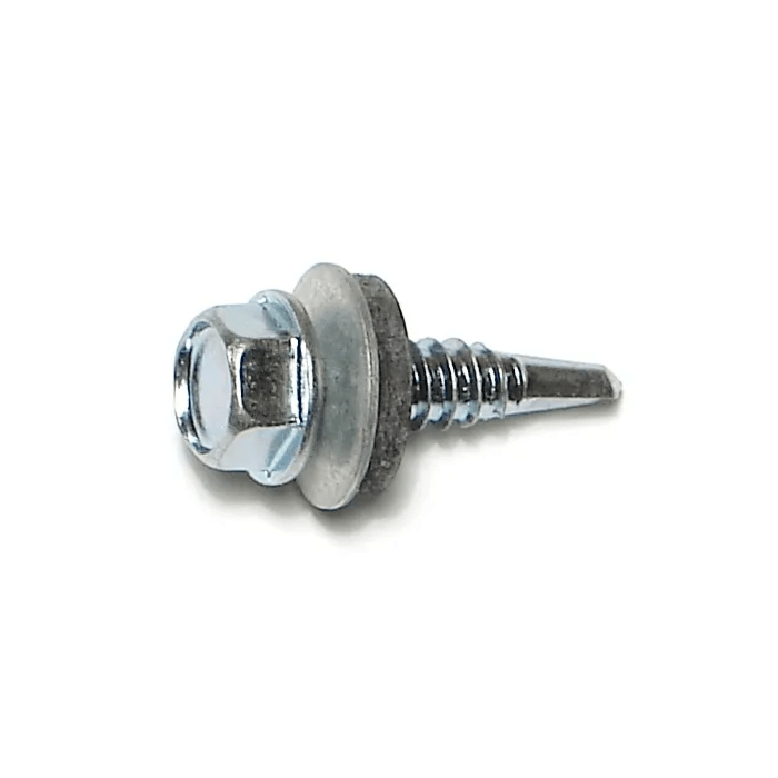 1/4" x 1" Hex Seal Washer Head, Self-Drilling Screw, Zinc (Bulk Box 1 lb)