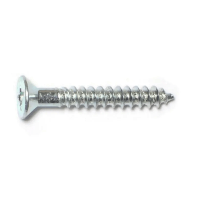 #6 x 1" Phillips Flat Head, Wood Screw, Zinc (Bulk Box 1 lb)