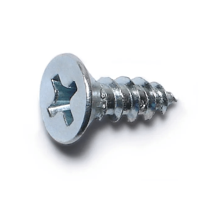 #8 x 1/2" Phillips Flat Head, Wood Screw, Zinc (Bulk Box 1 lb)