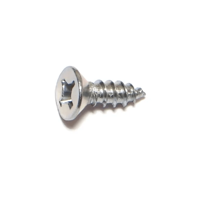 #10 x 5/8" Phillips Flat Head, Wood Screw, Zinc (Bulk Box 1 lb)