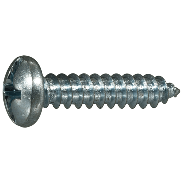 #12 x 1" Combo Pan Head, Sheet Metal Screw, Zinc (Bulk Box 1 lb)