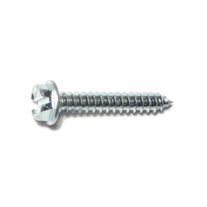 #8 x 1" Slotted Hex Washer Head, Sheet Metal Screw, Zinc (Bulk Box 1 lb)