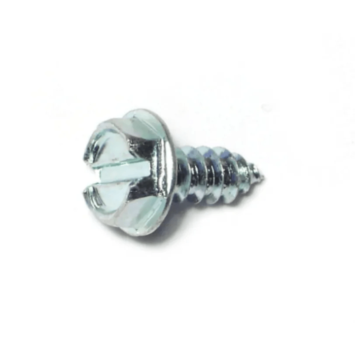 #10 x 1/2" Slotted Hex Washer Head, Sheet Metal Screw, Zinc (Bulk Box 1 lb)