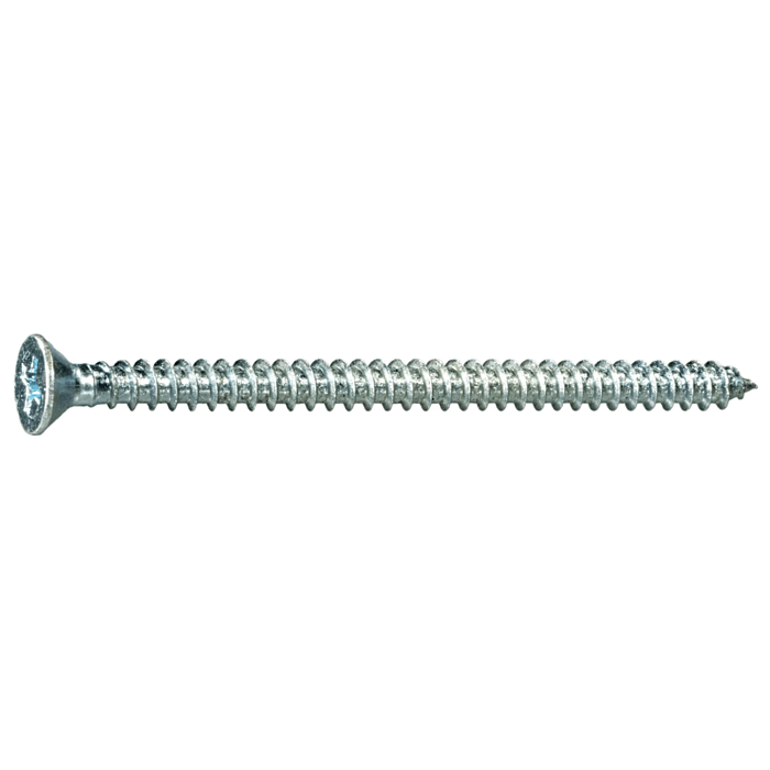 #8 x 2-1/2" Phillips Flat Head, Sheet Metal Screw, Zinc (Bulk Box 1 lb)